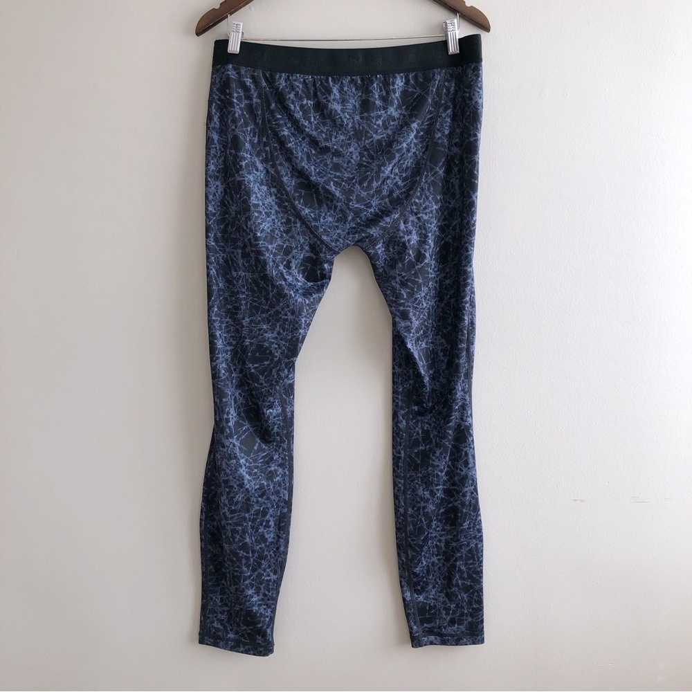 Zella Men’s Static Print Compression Workout Leggings Black Blue Size M - Picture 7 of 11